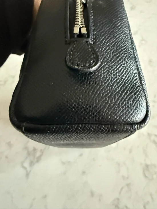 Coach *Project* Black Saffiano Leather Toiletry Pouch with Silver Logo - Picture 9 of 11